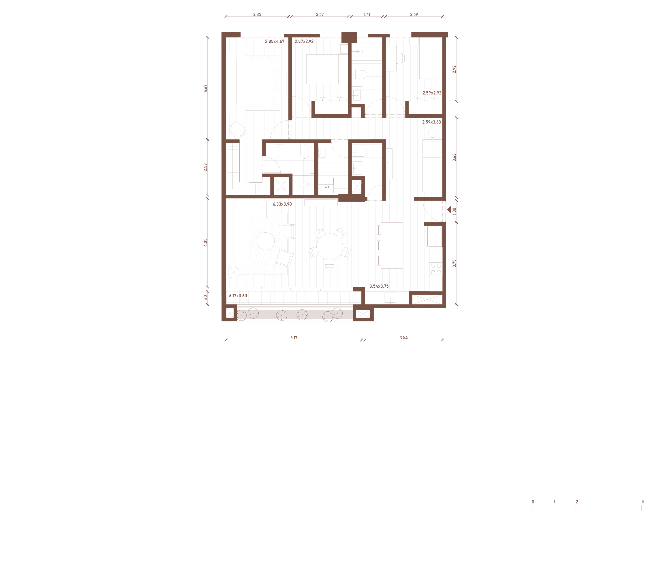 Flat 203, 303, 403